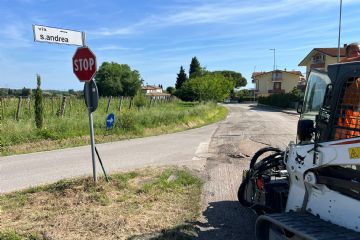 Lavori di asfaltatura nelle vie della frazione Cella